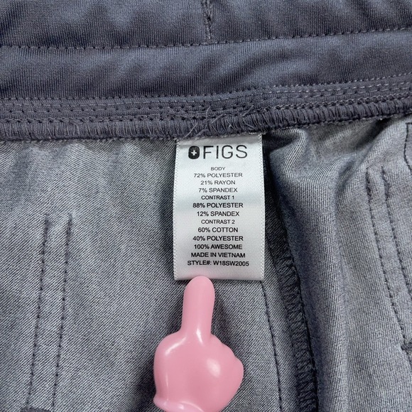 FIGS Zamora Jogger Scrub Pants Womens Medium (32x28) Gray Technical Collection - Picture 6 of 11